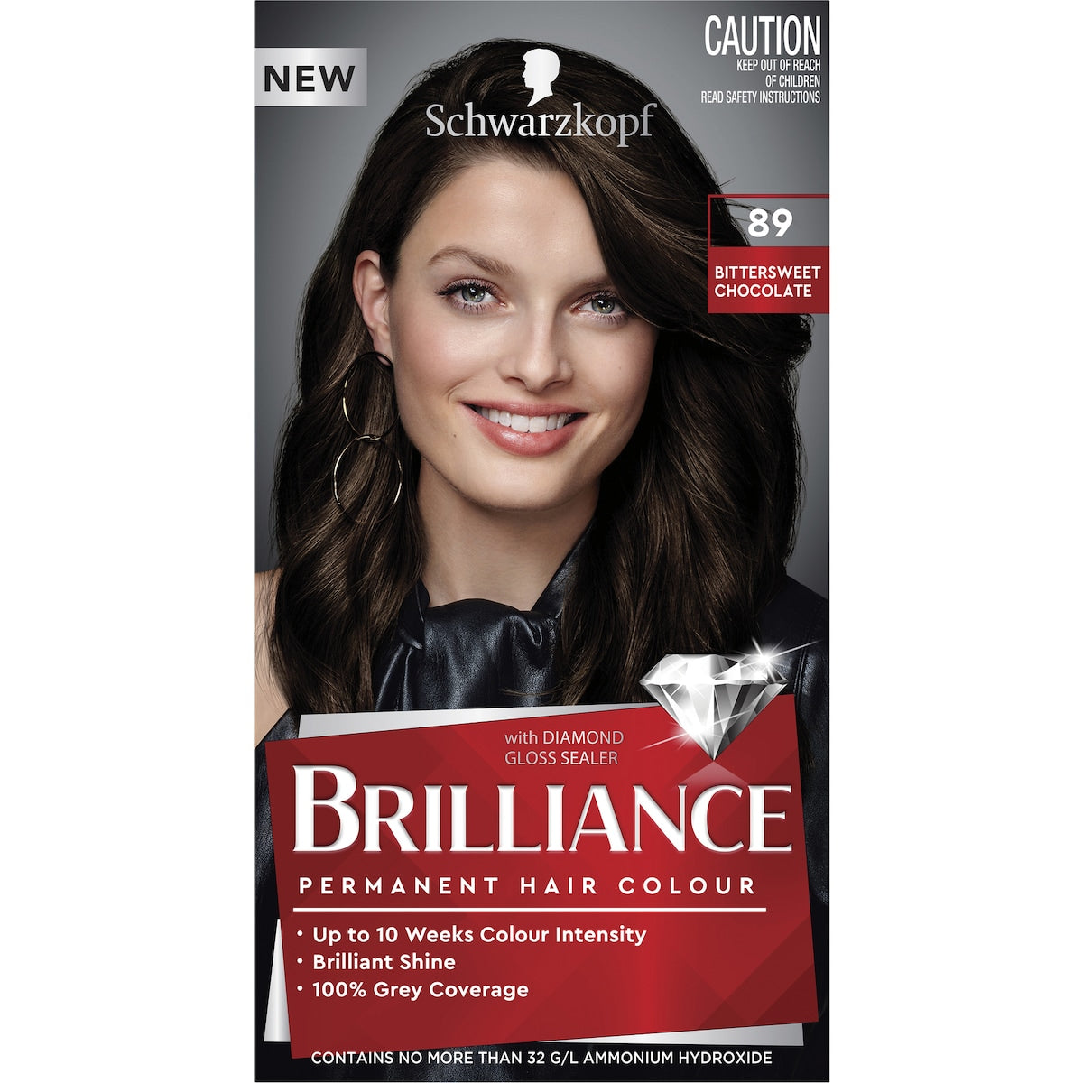 Schwarzkopf Brilliance Permanent Hair Colour Bittersweet Chocolate Each
