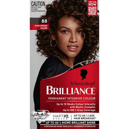Schwarzkopf Brilliance Permanent Hair Colour Dark Brown Allure Each