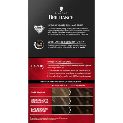 Schwarzkopf Brilliance Permanent Hair Colour Dark Brown Allure Each