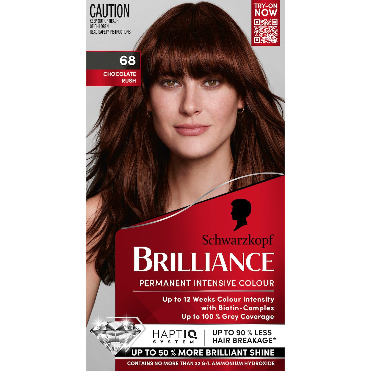 Schwarzkopf Brilliance Permanent Hair Colour Chocolate Rush Each