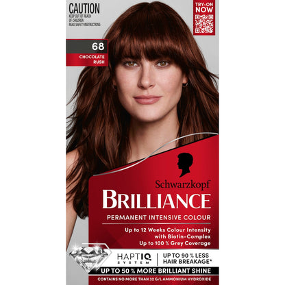 Schwarzkopf Brilliance Permanent Hair Colour Chocolate Rush Each