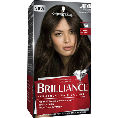 Schwarzkopf Brilliance Permanent Hair Colour Coffee Brown Each