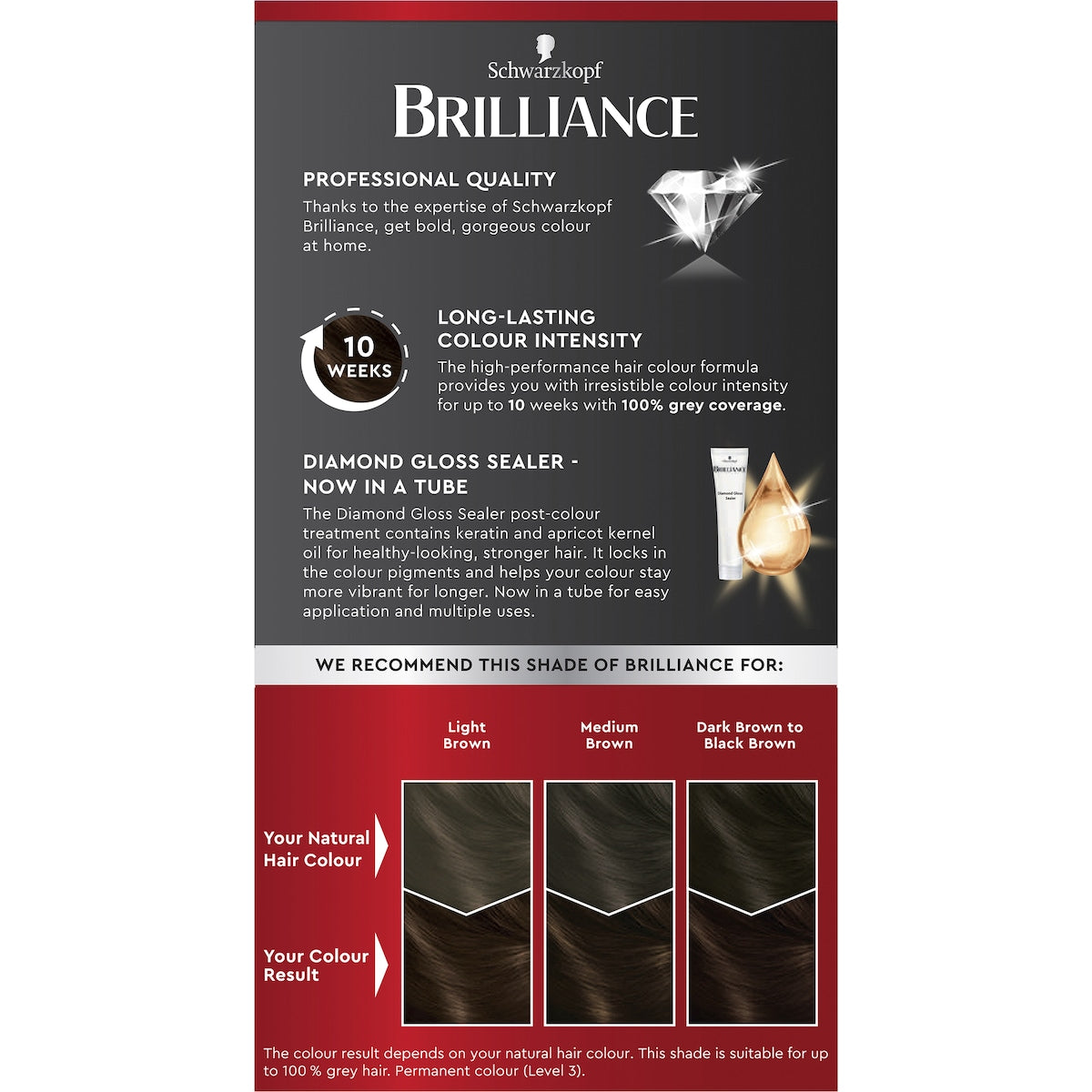 Schwarzkopf Brilliance Permanent Hair Colour Coffee Brown Each