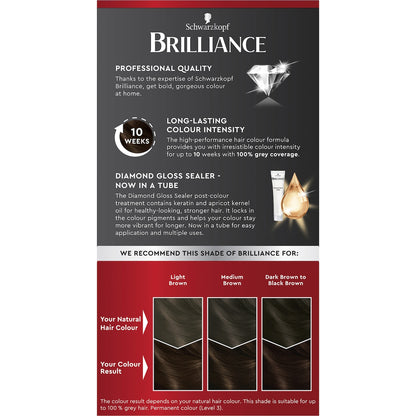 Schwarzkopf Brilliance Permanent Hair Colour Coffee Brown Each