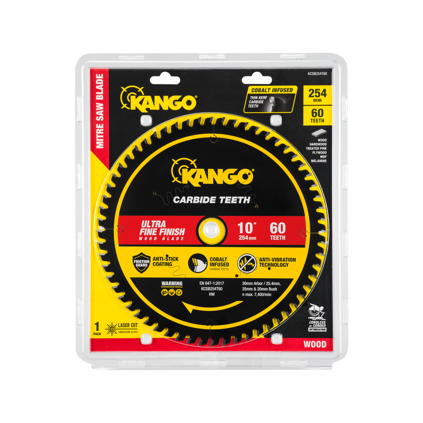 Kango Wood Mitre Saw Blade - 254mm - 60T