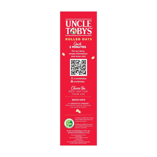 Une Tobys Porridge Oats Quick - 1kg