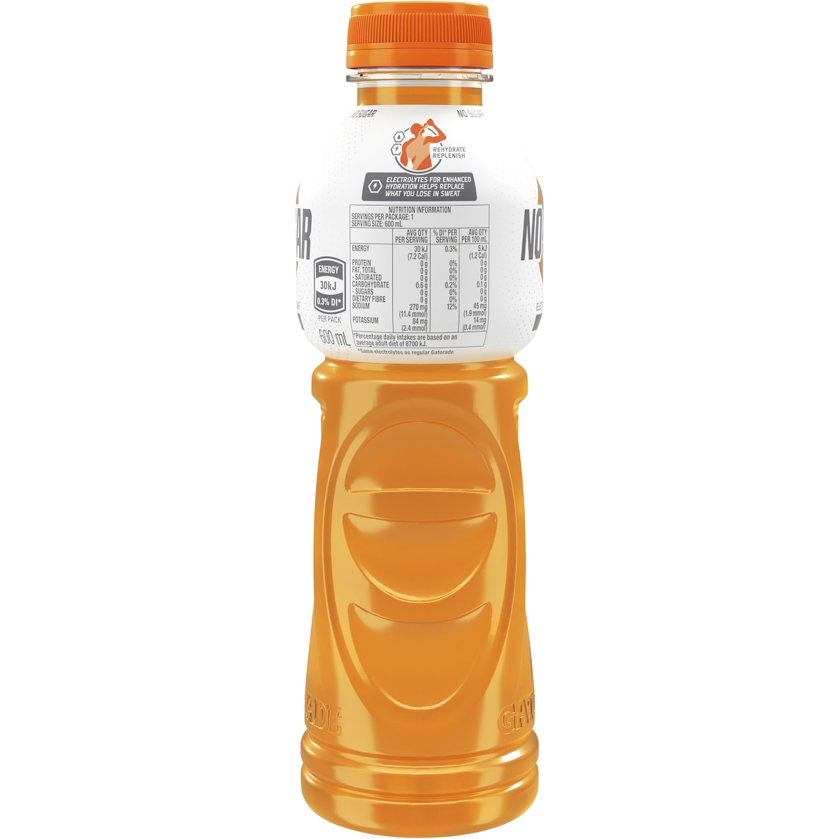 Gatorade Sports Drinks Sugar Free Orange Electrolyte Hydration 600ml