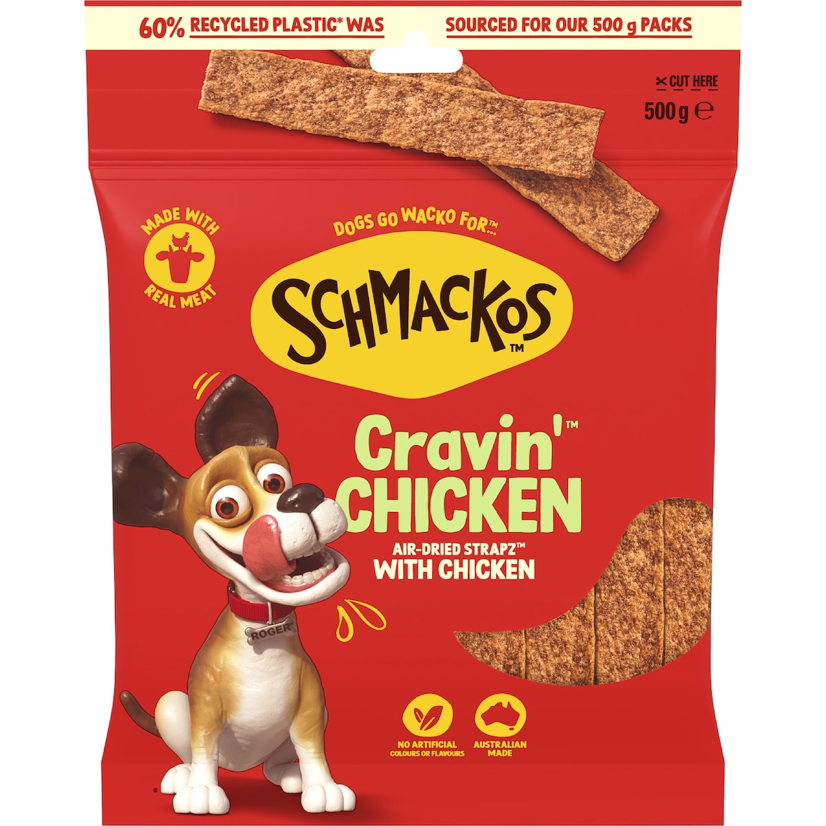 Schmackos Strapz Dog Treats With Chicken 500g
