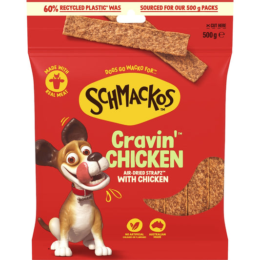 Schmackos Strapz Dog Treats With Chicken 500g