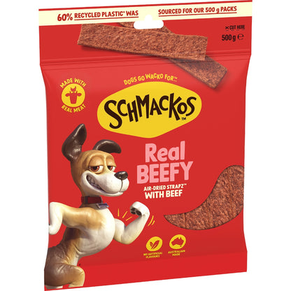 Schmackos Strapz Dog Treats With Beef 500g