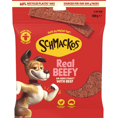 Schmackos Strapz Dog Treats With Beef 500g