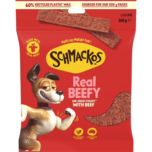 Schmackos Strapz Dog Treats With Beef 500g