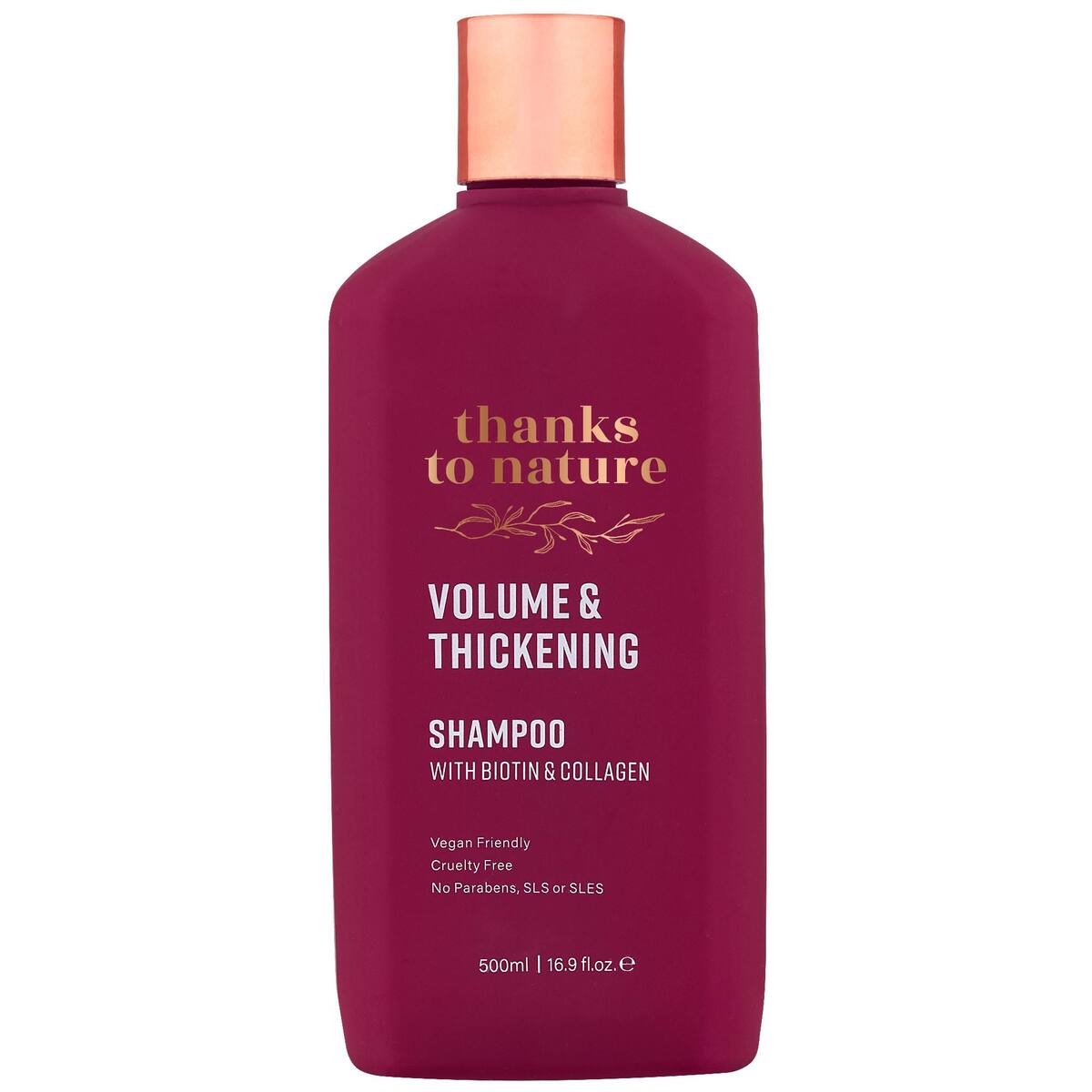 Thanks To Nature Volume Thickening Shampoo Biotin Collagen For Fine Hair 500ml