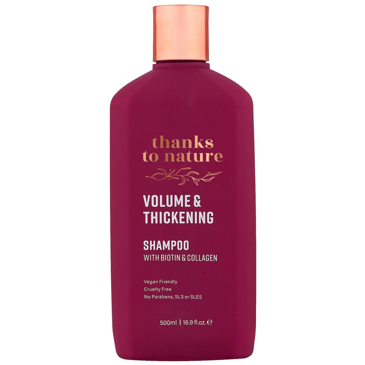Thanks To Nature Volume Thickening Shampoo Biotin Collagen For Fine Hair 500ml