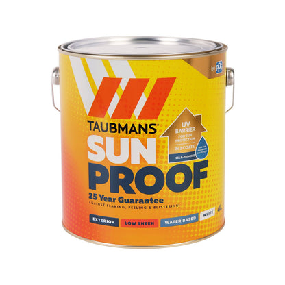 Taubmans White Low Sheen Exterior Paint - 4L