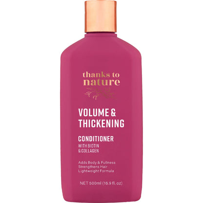 Thanks To Nature Volume Thickening Conditioner Biotin Collagen For Fine Hair 500ml