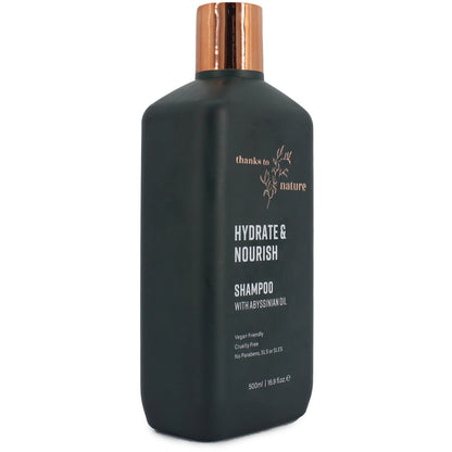Thanks To Nature Hydrate & Nourish Shampoo With Abyssinian Oil For Dry Hair 500ml