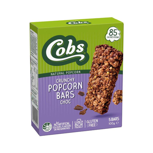 Cobs Crunchy Popcorn Choc Bars 5 Pack - 100g