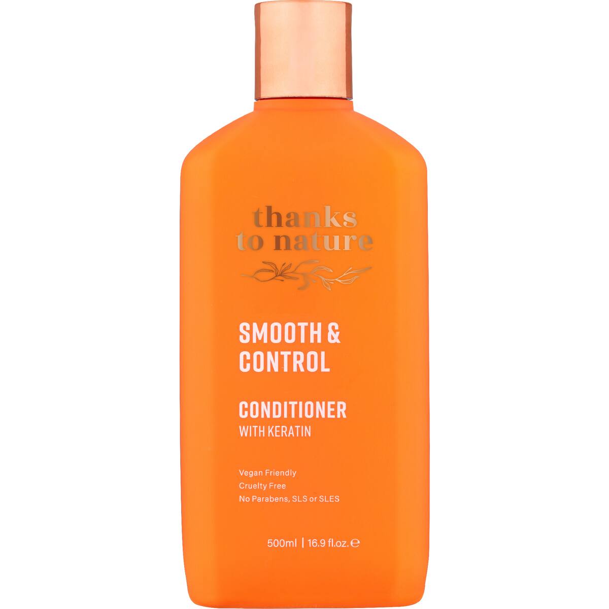 Thanks To Nature Smooth & Control Conditioner With Keratin For Frizzy Hair 500ml