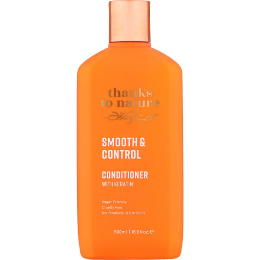 Thanks To Nature Smooth & Control Conditioner With Keratin For Frizzy Hair 500ml