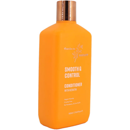 Thanks To Nature Smooth & Control Conditioner With Keratin For Frizzy Hair 500ml