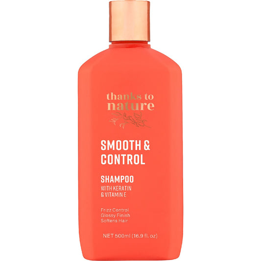 Thanks To Nature Smooth & Control Shampoo With Keratin For Frizzy Hair 500ml