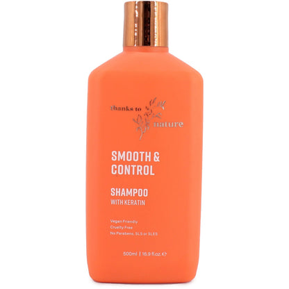 Thanks To Nature Smooth & Control Shampoo With Keratin For Frizzy Hair 500ml