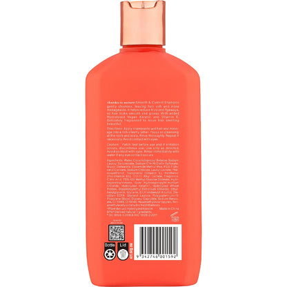 Thanks To Nature Smooth & Control Shampoo With Keratin For Frizzy Hair 500ml