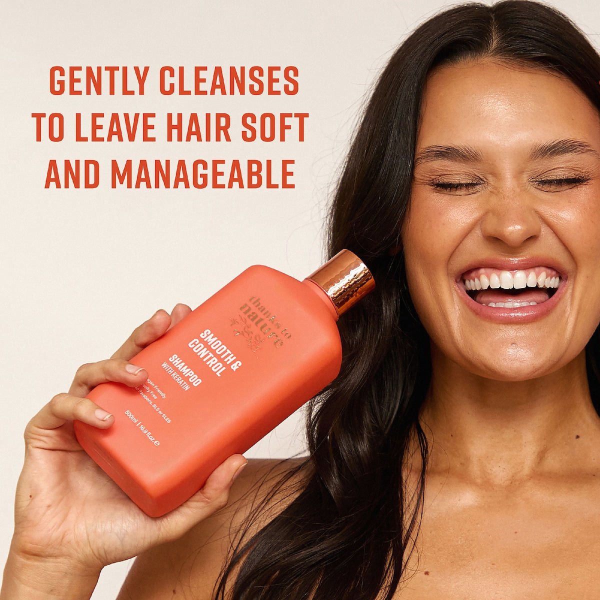 Thanks To Nature Smooth & Control Shampoo With Keratin For Frizzy Hair 500ml