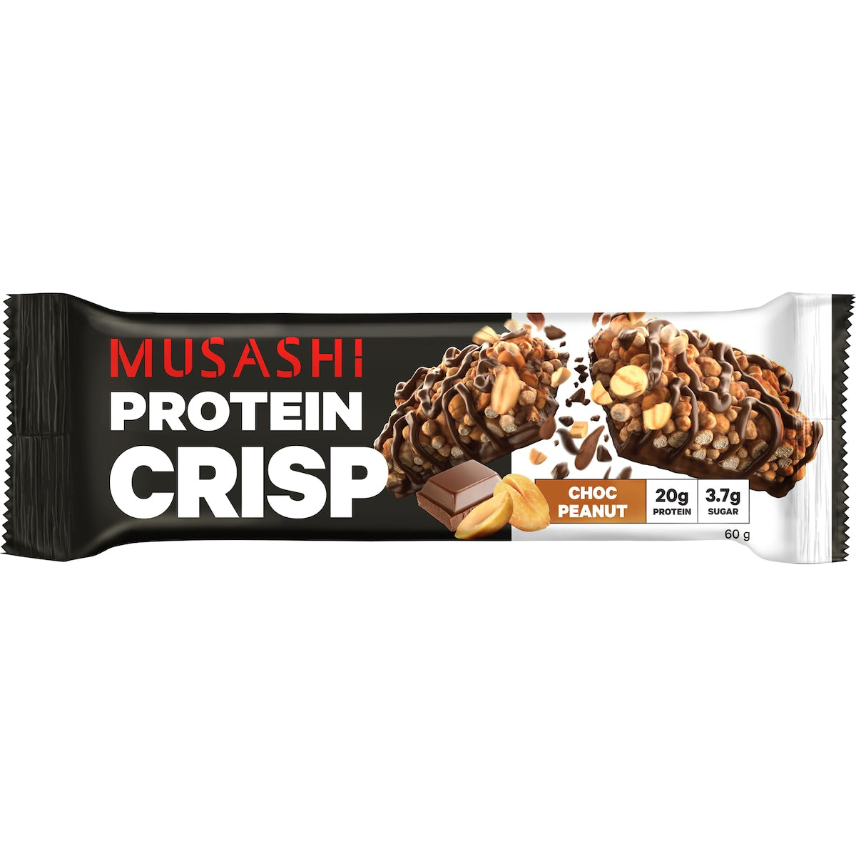 Musashi Crisp Protein Bar Chocolate Peanut 60g