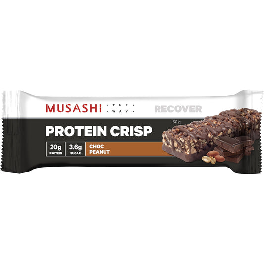 Musashi Crisp Protein Bar Chocolate Peanut 60g