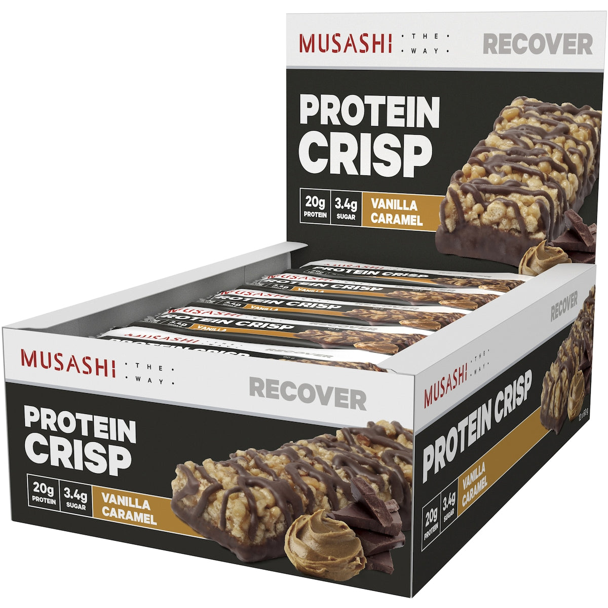 Musashi Crisp Protein Bar Vanilla Caramel 60g