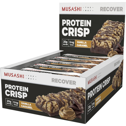 Musashi Crisp Protein Bar Vanilla Caramel 60g