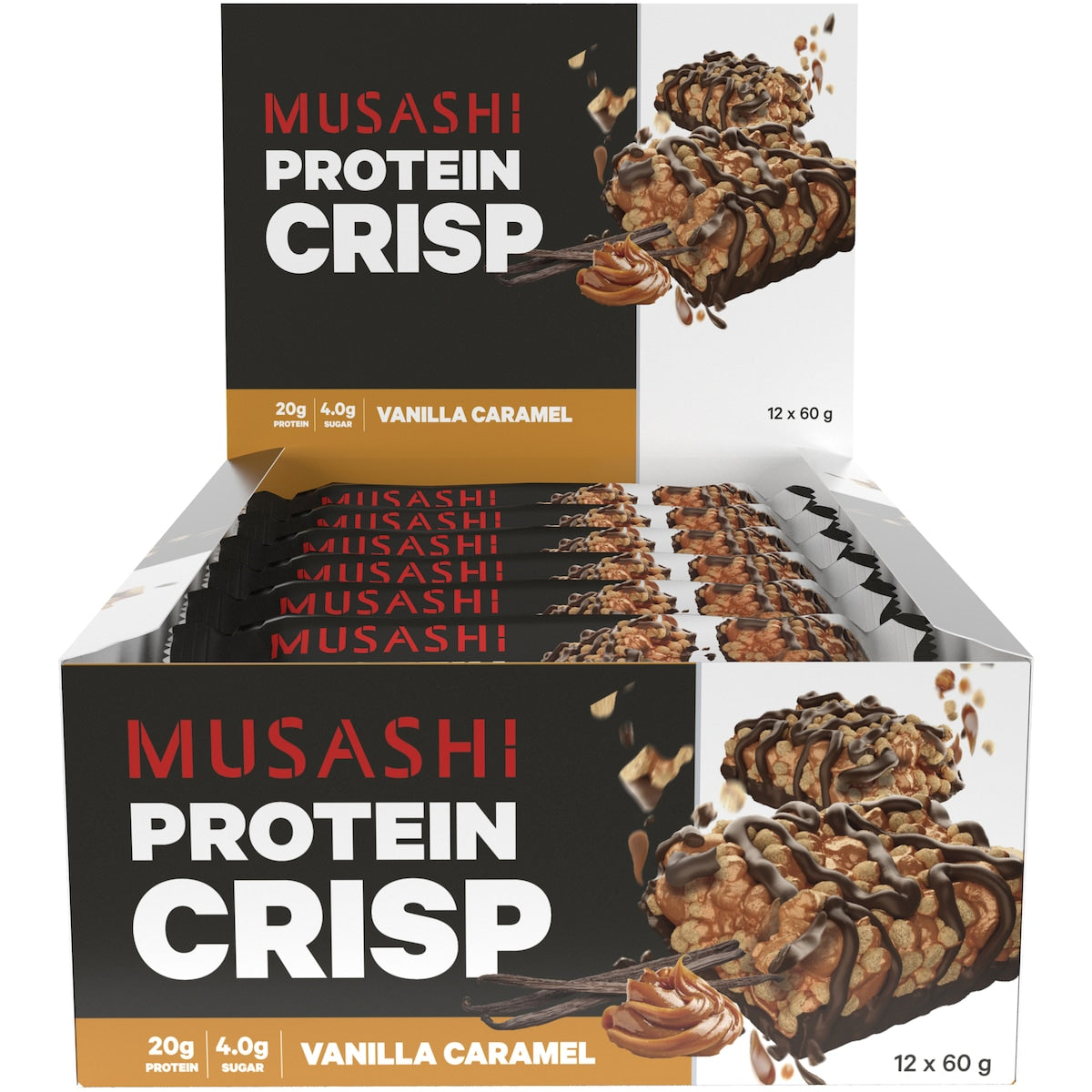 Musashi Crisp Protein Bar Vanilla Caramel 60g