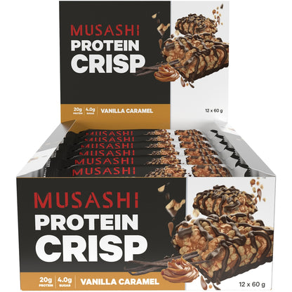 Musashi Crisp Protein Bar Vanilla Caramel 60g