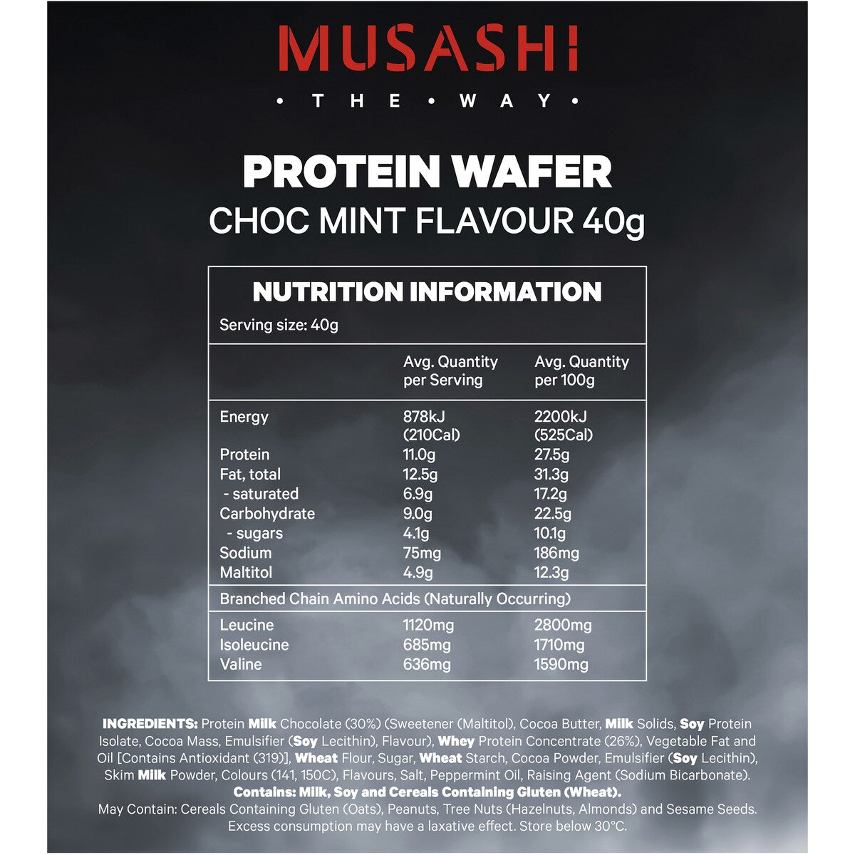 Musashi Wafer Protein Bar Chocolate Mint 40g