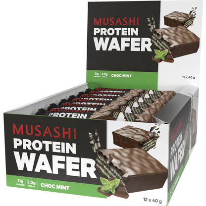 Musashi Wafer Protein Bar Chocolate Mint 40g