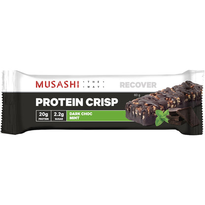 Musashi Crisp Protein Bar Dark Chocolate Mint 60g