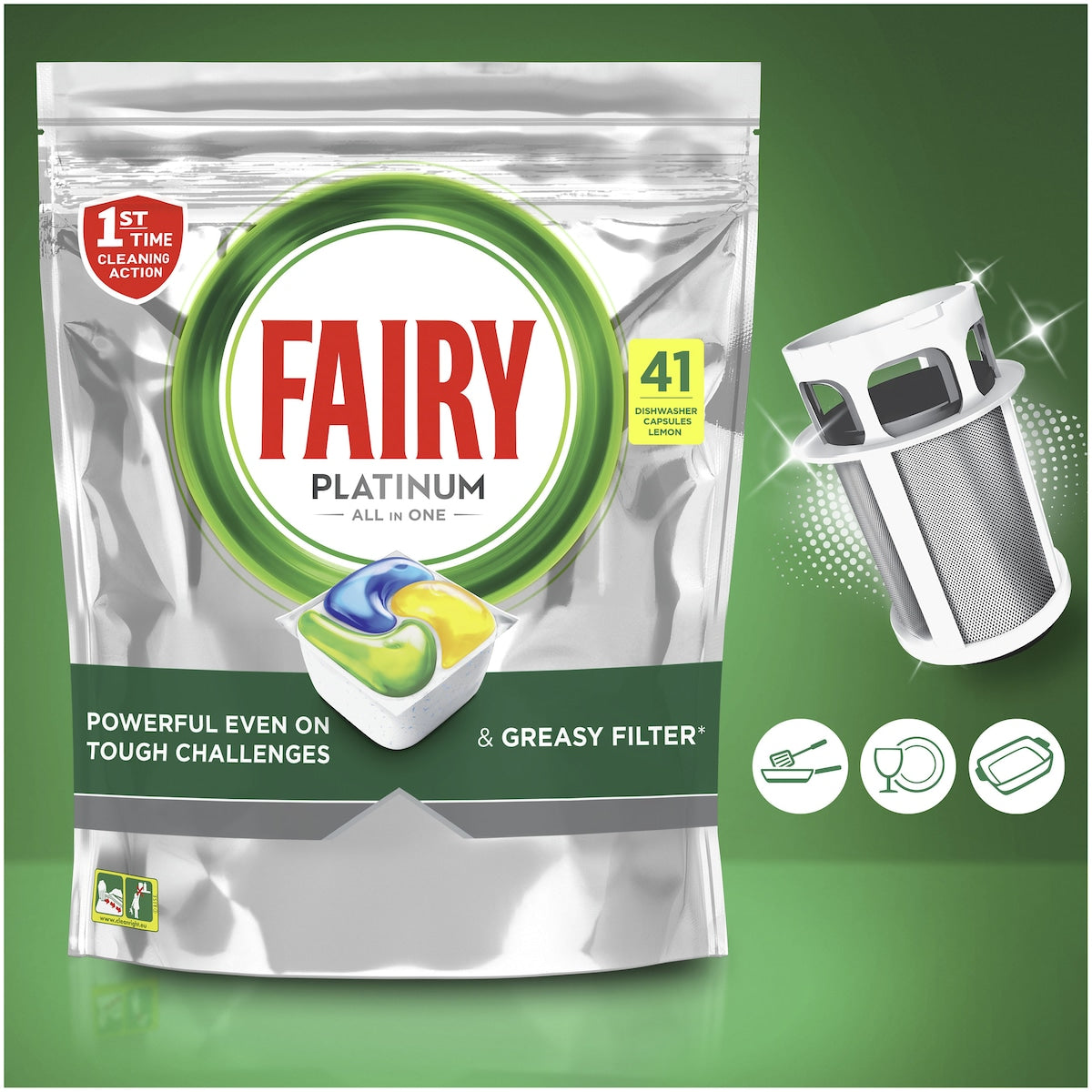 Fairy Platinum Dishwashing Tablets 41 Pack