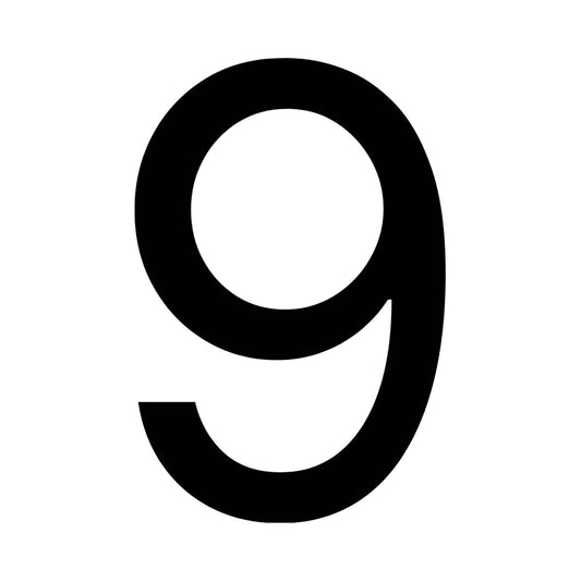 Numero Black 9 Vinyl Transfer - 300 x 200mm