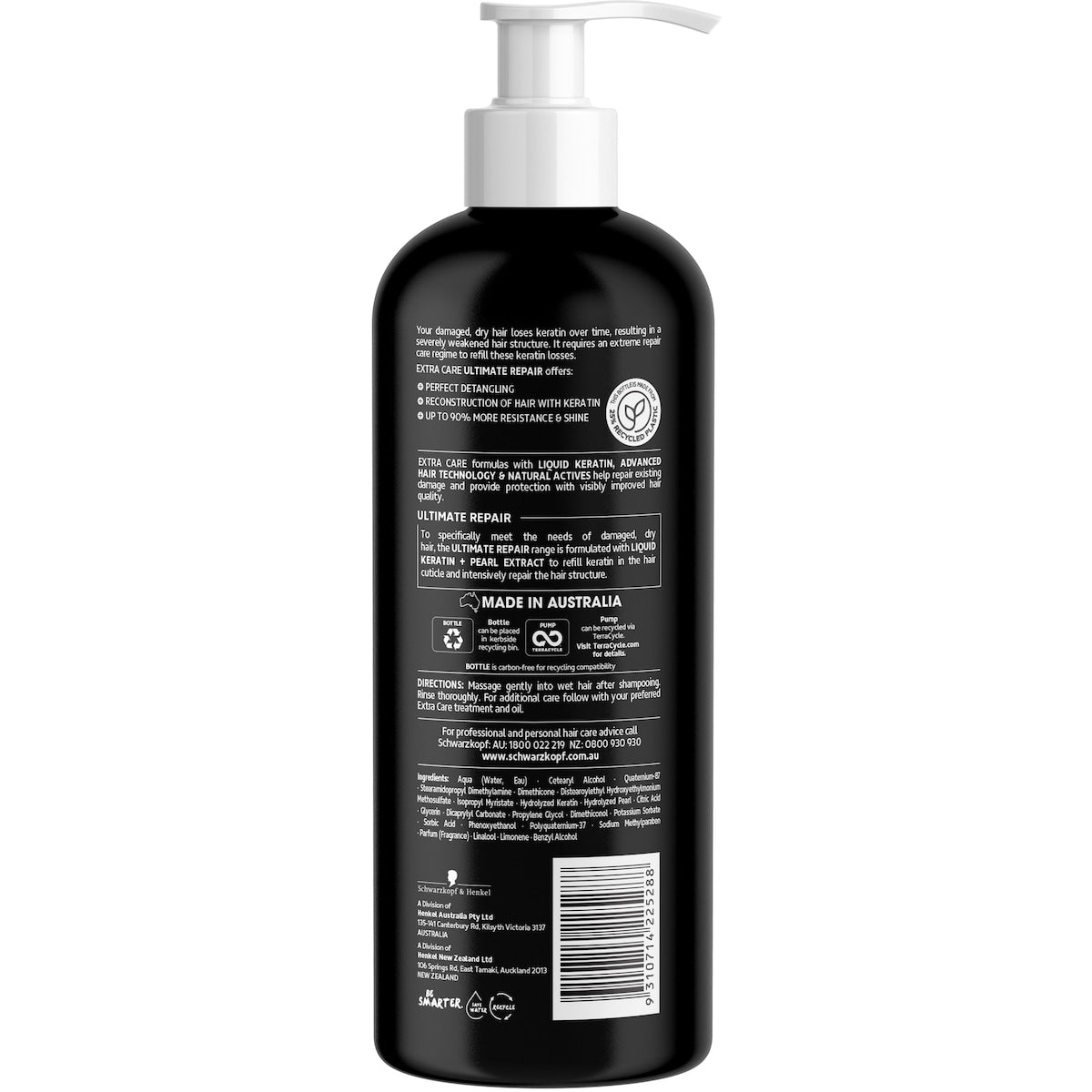 Schwarzkopf Extra Care Ultimate Repair Conditioner For Damaged Hair 950ml