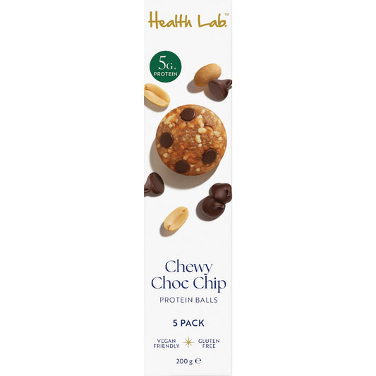 Health Lab Chewy Choc Chip Peanut Butter Protein Balls 5 Pack