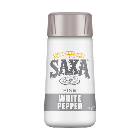 Saxa White Pepper Shaker - 50g