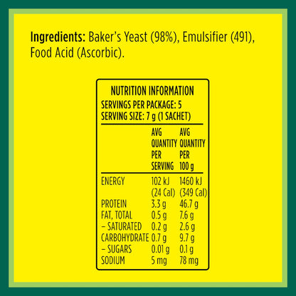 Tandaco Dry Yeast 5x7g Sachets 35g