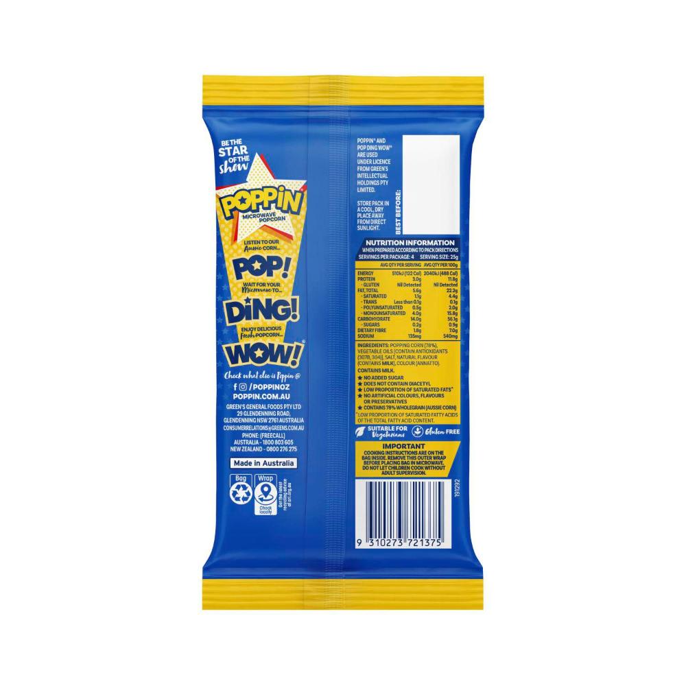 Poppin Butter Microwave Popcorn - 100g