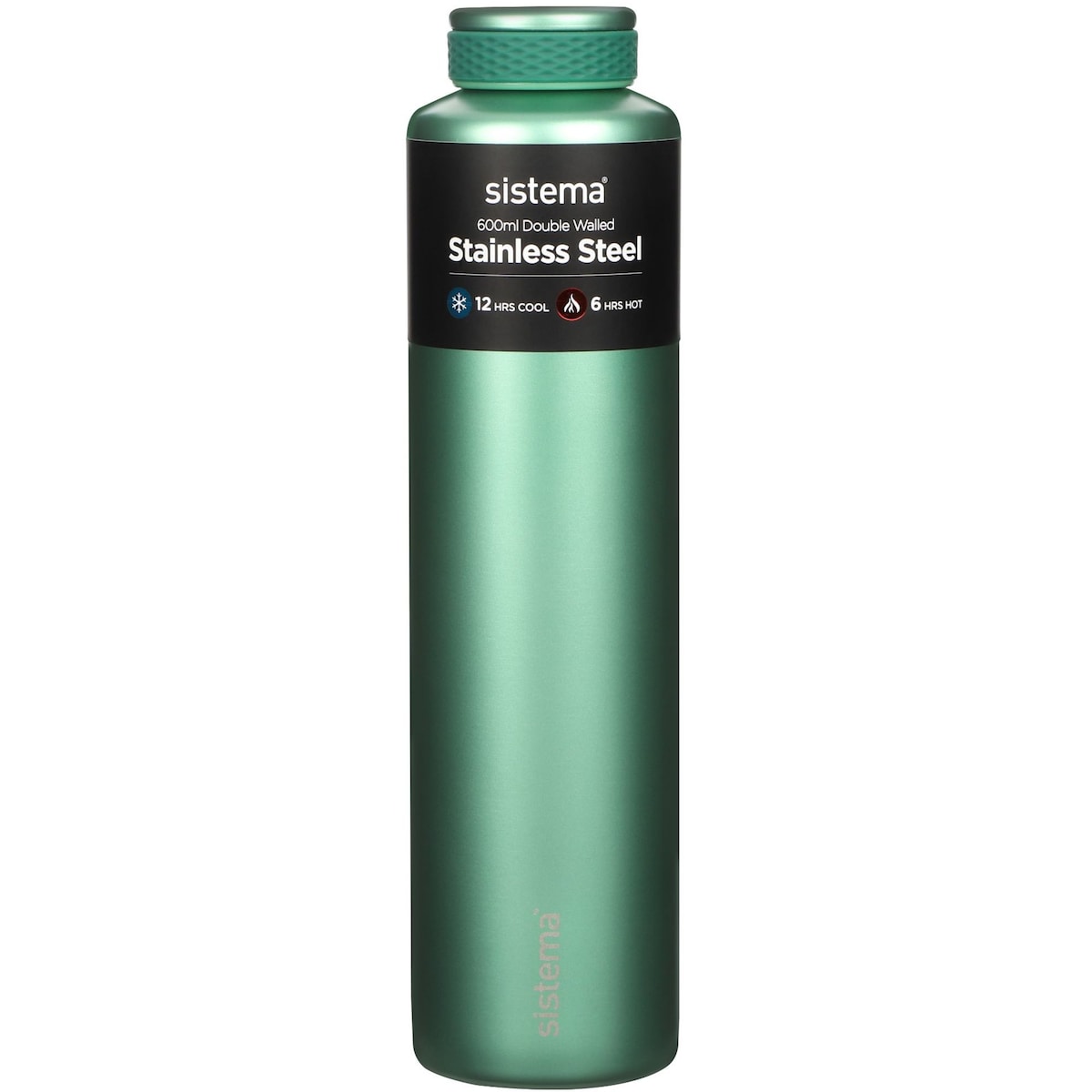 Sistema Stainless Steel Double Walled Bottle Assorted 600ml Each