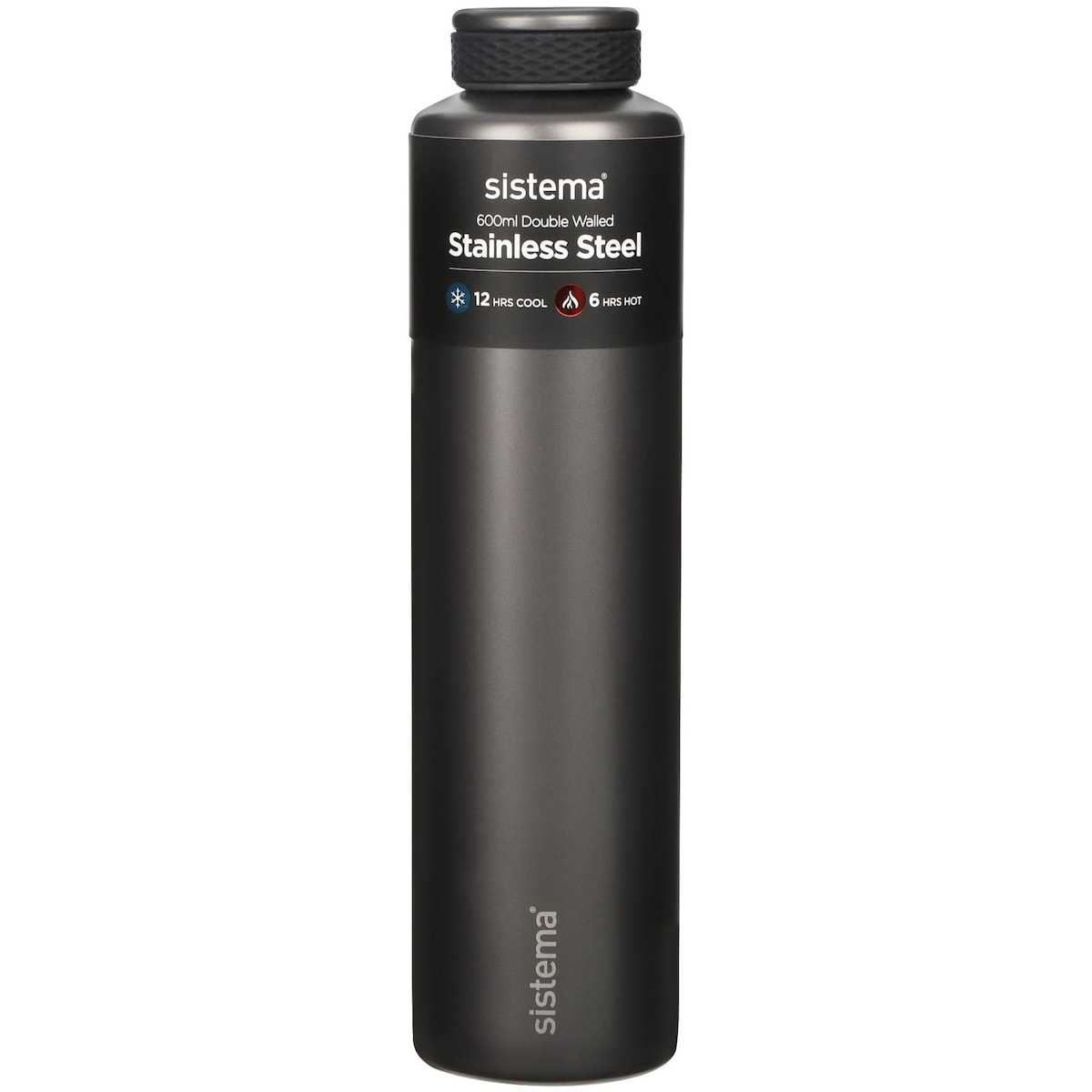 Sistema Stainless Steel Double Walled Bottle Assorted 600ml Each