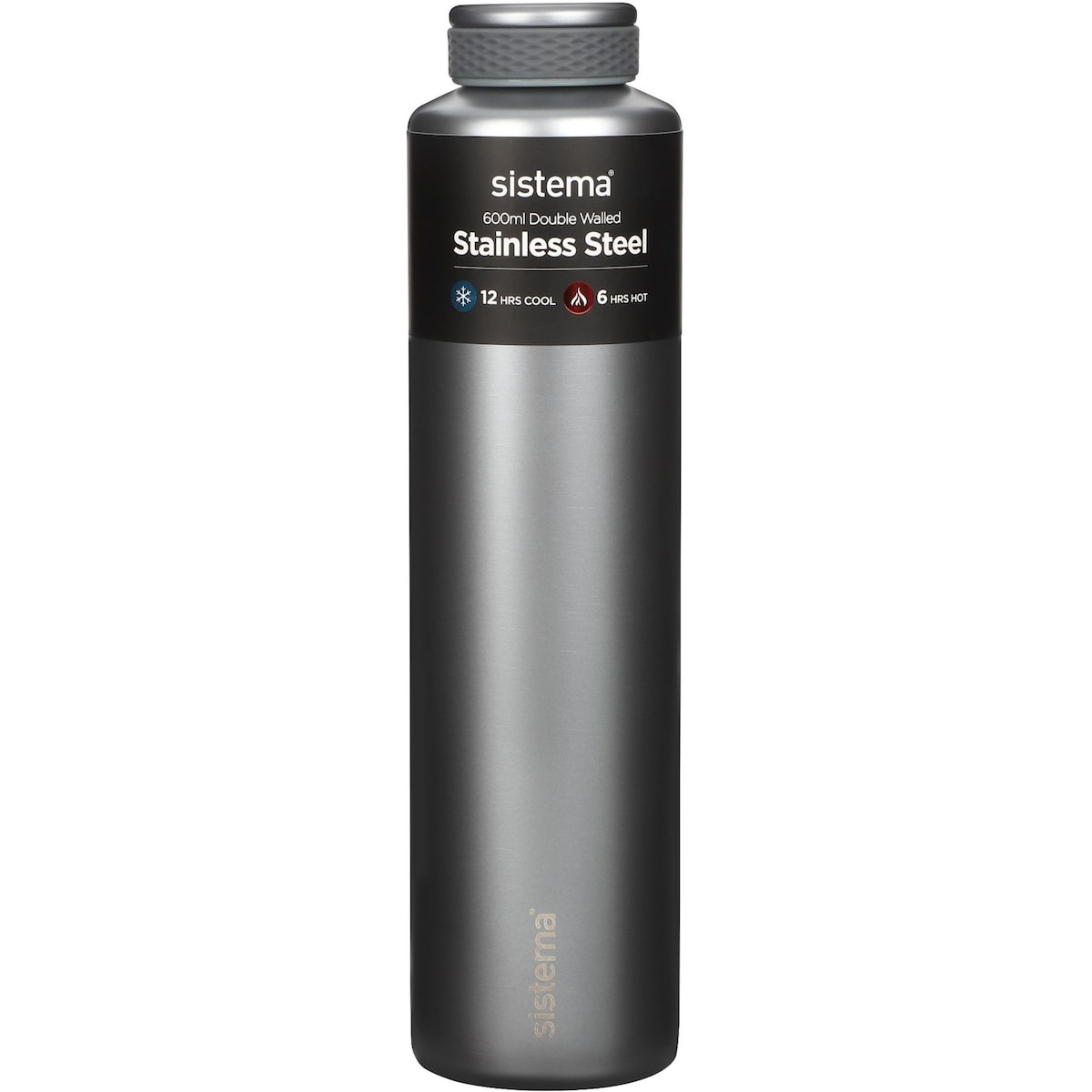 Sistema Stainless Steel Double Walled Bottle Assorted 600ml Each