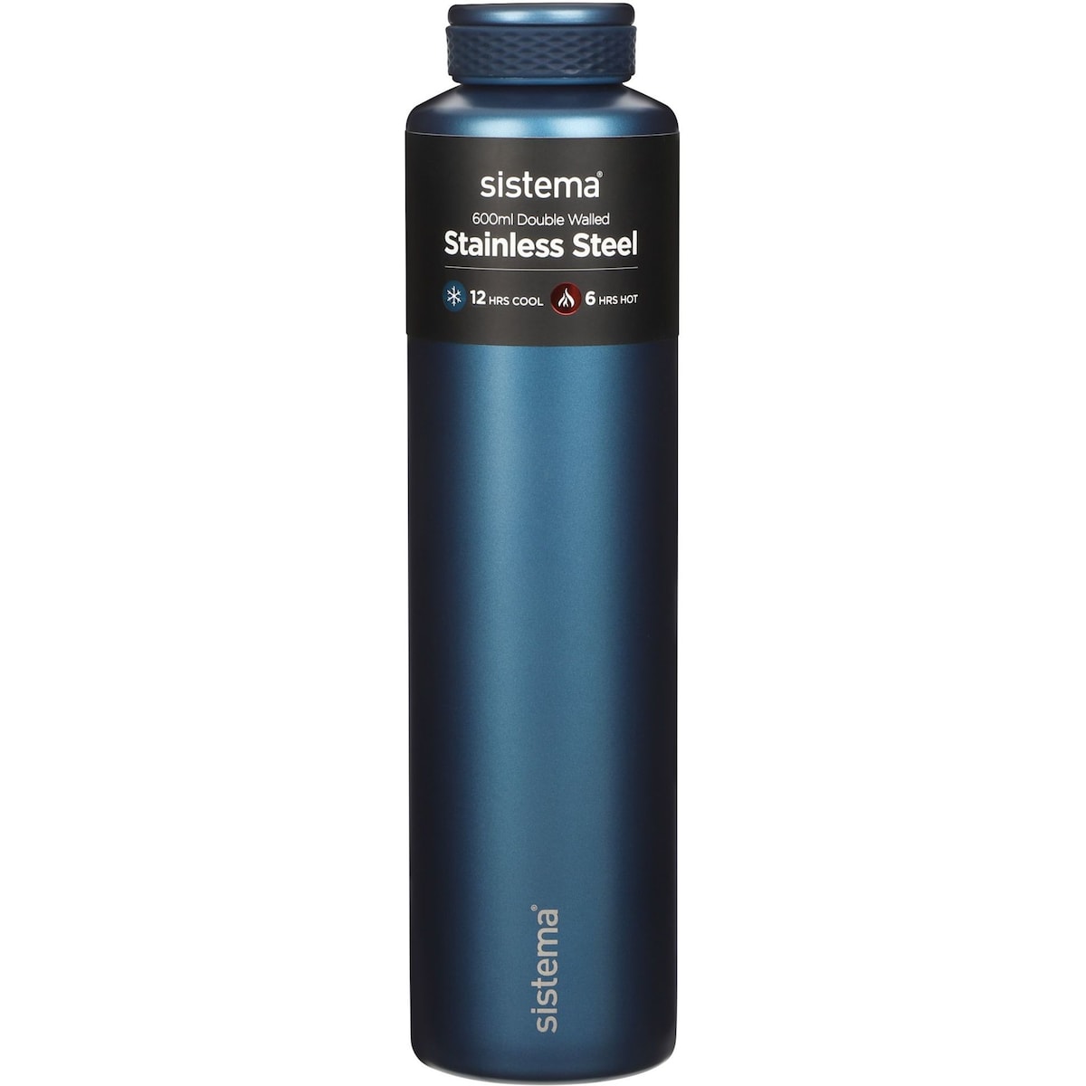 Sistema Stainless Steel Double Walled Bottle Assorted 600ml Each