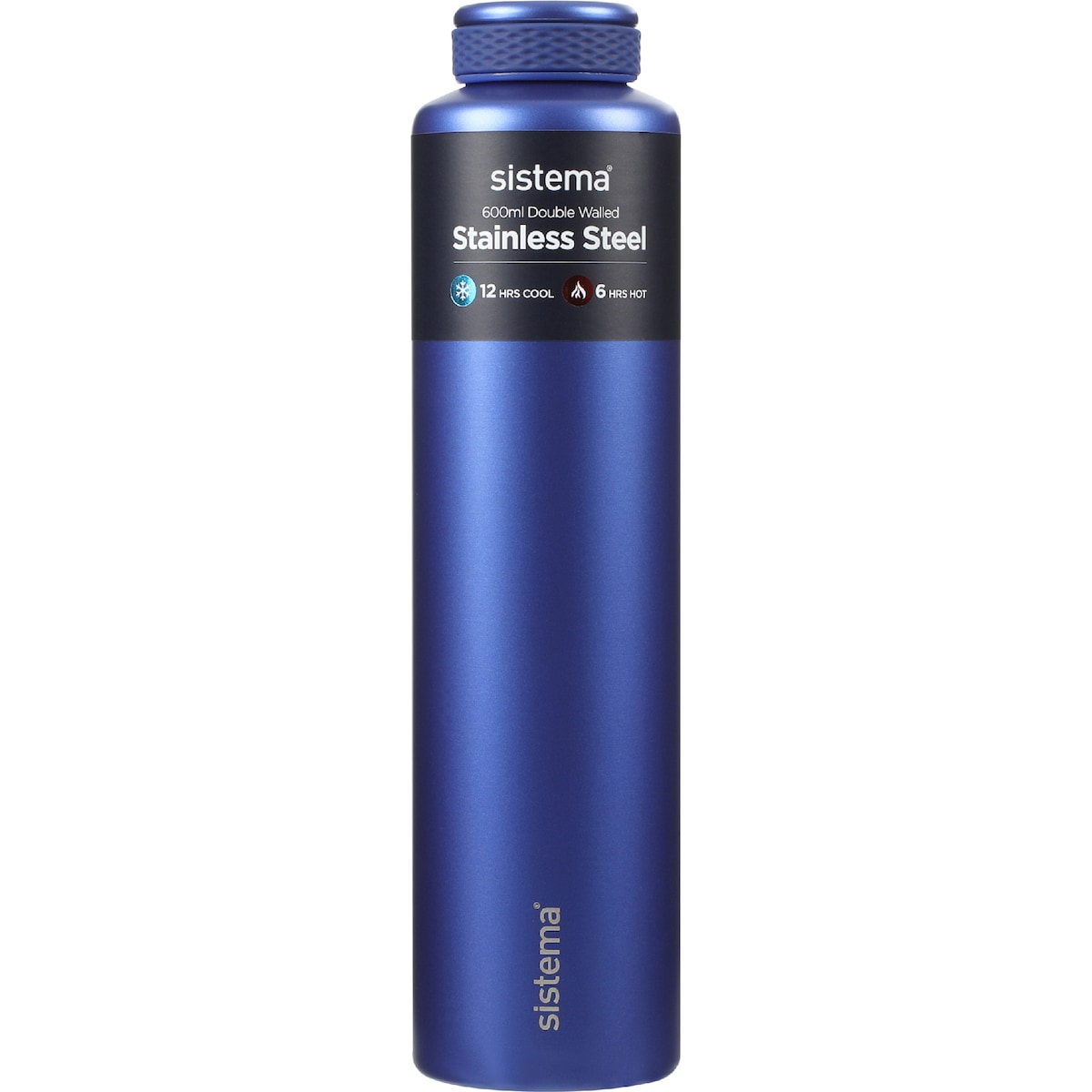 Sistema Stainless Steel Double Walled Bottle Assorted 600ml Each
